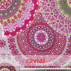 Viscosa. Tejido fino con mucha caída. Estampado de mandalas.