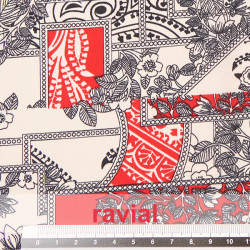 Tejido de crespón suave con estampado de flores.