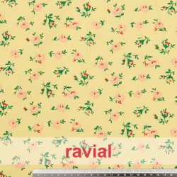 Tejido de algodón con estampado de flores.