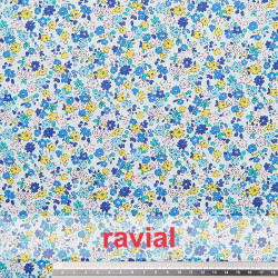 Tejido de algodón con estampado de florecitas.