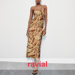 Tejido doble georgette. Estampado de flores y rayas.