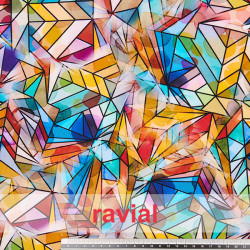 Tejido suave con mucha caída. Estampado abstracto.