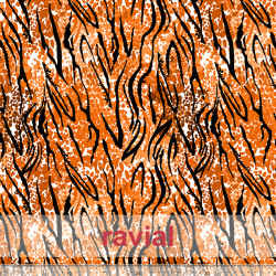 Tejido de punto con estampado de tigre.