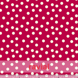 Tejido de punto con estampado de lunares de 1,50 cms.