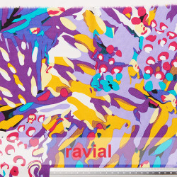 Viscosa. Tejido fino con mucha caída. Estampado abstracto.