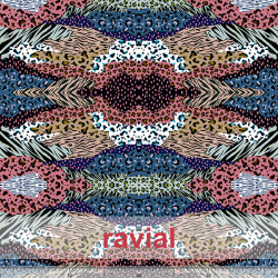 Tejido elástico especial para bañadores. Estampado abstracto, animal print.