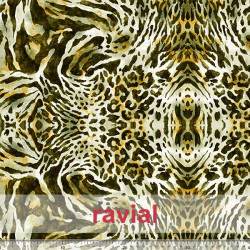 Tela de crespón con mucha caída. Estampado animal print.