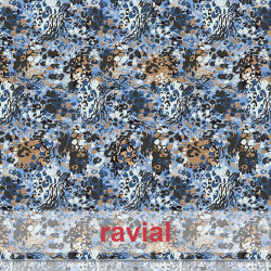 BOHO. Tejido de gasa arrugada (yoryu), con un poco de brillo. Estampado animal print.