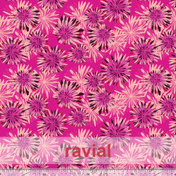BOHO. Tejido de gasa arrugada (yoryu), con un poco de brillo. Estampado de flores.