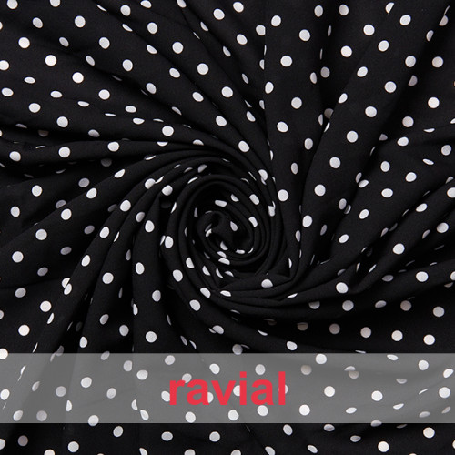 PALOMAR. Tejido finito estampado con lunares de 0,60 cm.