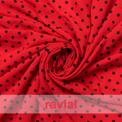 PALOMAR. Tejido finito estampado con lunares de 0,60 cm.