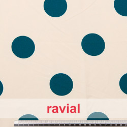 ROBLEDO. Tejido finito estampado con lunares grandes de 4.50 cm.