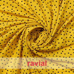 CAPILEIRA. Tejido finito estampado con lunares de 4,00 mm.