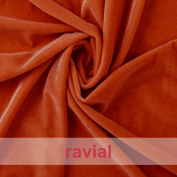 VELOUR. Tejido de terciopelo elástico. Suave y muy adaptable. (Reemplaza al SLASTIC)