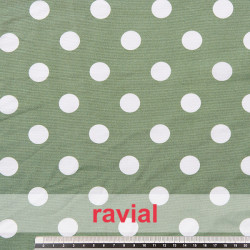 GUADALETE. Tejido suave con elastano. Estampado de lunares de 2,00 cm.