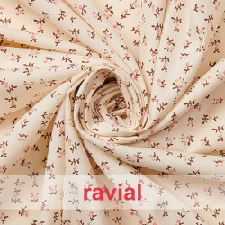 NINETTE. Tejido de algodón con estampado de florecitas.