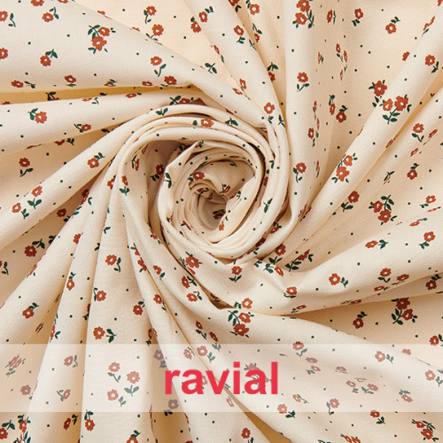 NINETTE. Tejido de algodón con estampado de florecitas.