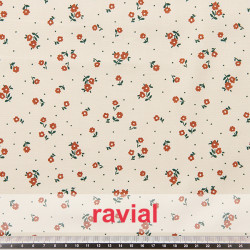 NINETTE. Tejido de algodón con estampado de florecitas.