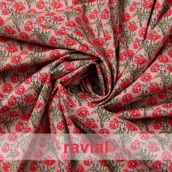 BLOSSOM. Tejido de popelín de algodón suave estampado con florecitas.