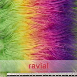 BIG RASTY. Tejido de pelo suave multicolor.