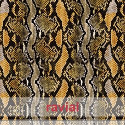 Tejido de punto con estampado de piel de serpiente (animal print).