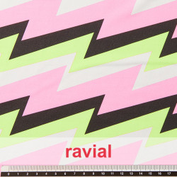 Tejido de punto con estampado de zig zag.