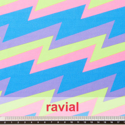 Tejido de punto con estampado de zig zag.