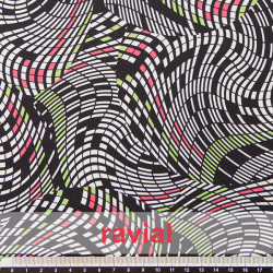 Tejido de punto con estampado abstracto.