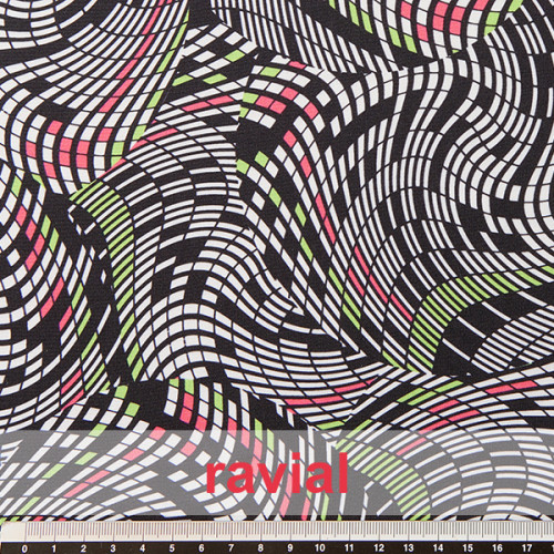 Tejido de punto con estampado abstracto.