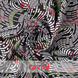 Tejido de punto con estampado abstracto.