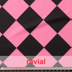 Tejido de punto con estampado rombo.