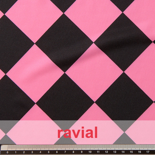 Tejido de punto con estampado rombo.