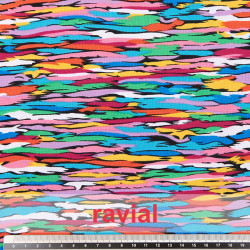 Tejido de poliéster con estampado abstracto.