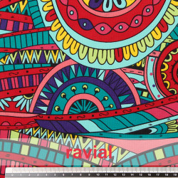 Tejido de poliéster con estampado abstracto.