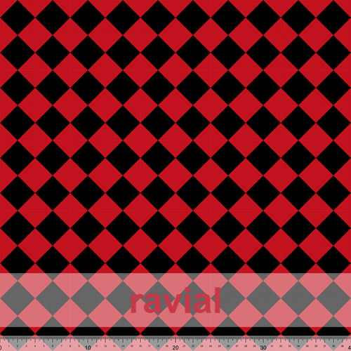 Tejido de poliéster estampado de rombos de 4,00 cms. aprox.