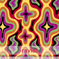 D-STRECH ESTP. Tejido de poliéster estampado abstracto.