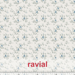 ECO-RUSTIC ESTP. Tejido apariencia lino, reciclado. Estampado de flores.