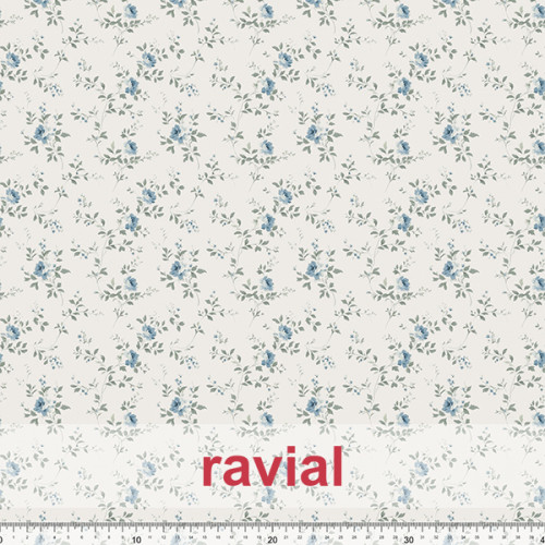 ECO-RUSTIC ESTP. Tejido apariencia lino, reciclado. Estampado de flores.