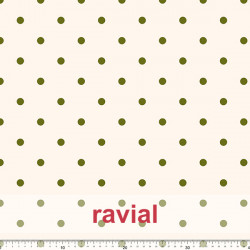 Tela de gasa fina perfecta para trajes de fiesta y/o para combinar con tejido de raso. Estampado de lunares de 1,10 cms.