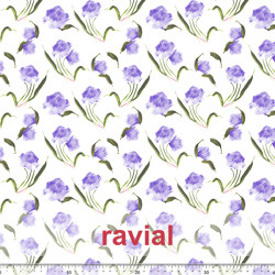 Tela de gasa fina perfecta para trajes de fiesta y/o para combinar con tejido de raso. Estampado de flores.