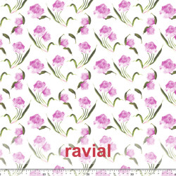 Tela de gasa fina perfecta para trajes de fiesta y/o para combinar con tejido de raso. Estampado de flores.