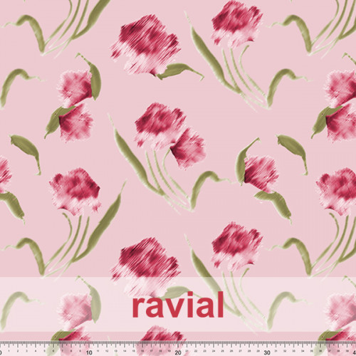 Tela de gasa fina perfecta para trajes de fiesta y/o para combinar con tejido de raso. Estampado de flores.