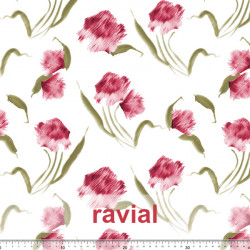Tela de gasa fina perfecta para trajes de fiesta y/o para combinar con tejido de raso. Estampado de flores.
