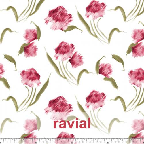 Tela de gasa fina perfecta para trajes de fiesta y/o para combinar con tejido de raso. Estampado de flores.