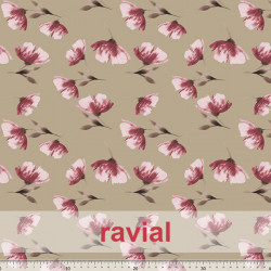 Tela de gasa fina perfecta para trajes de fiesta y/o para combinar con tejido de raso. Estampado de flores.