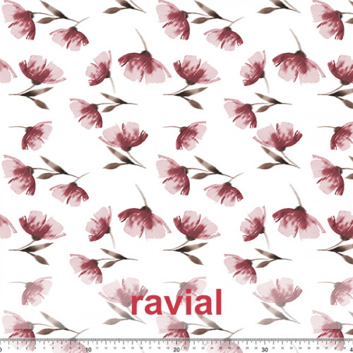 Tela de gasa fina perfecta para trajes de fiesta y/o para combinar con tejido de raso. Estampado de flores.