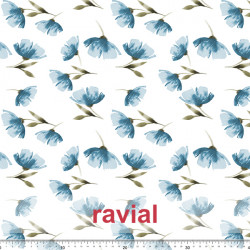 Tela de gasa fina perfecta para trajes de fiesta y/o para combinar con tejido de raso. Estampado de flores.