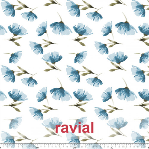 Tela de gasa fina perfecta para trajes de fiesta y/o para combinar con tejido de raso. Estampado de flores.