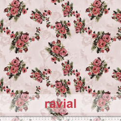 Tela de gasa fina perfecta para trajes de fiesta y/o para combinar con tejido de raso. Estampado de flores.
