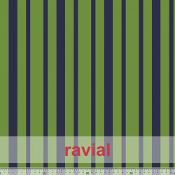 Tela de gasa tupida. Estampado de rayas.